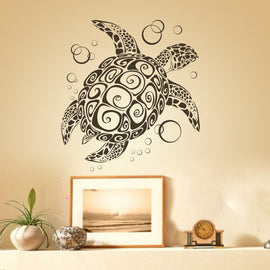 zhehao Sea Turtle Ocean Wall Decal Turtle Wall Sticker Under The Sea Animals Wall Decor Vinyl Tortoise Wall Decal Wall Graphic Wall Mural Home Art Decor