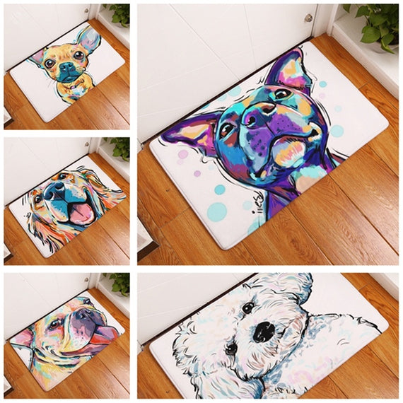 Funny Anti-Slip Carpets Pet Dog Print Mats Bathroom Floor Kitchen Rugs 40X60 cm /cmm997-GXX