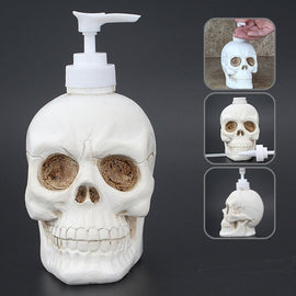 Creative Home Ornament Bathroom Accessories 350ML Shampoo Storage Holder Resin Craft Skull Liquid Bottle Kitchen Accessories Hand Sanitizer Bottle Personality Shower Gel Dispenser Halloween Decoration