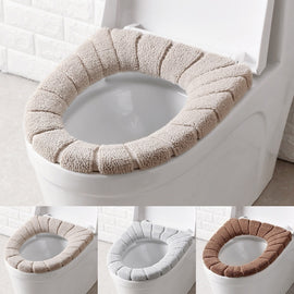 Washable Bathroom Toilet Seat Filling Soft Warmer Mat Cover Pad Cushion