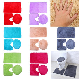 Toilet pad three piece water absorption and anti slip pad