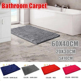 40*60 Cm Supper Absorbent Bathroom Rugs Chenille Bathroom Rug Anti-Skid Non Fade Soft Floor Bath Mat Anti Slip Kitchen Rugs (4 colors)