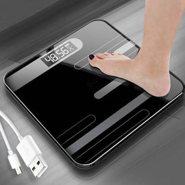 Bathroom Floor Humanscale Glass Intelligent Electronic Scale Usb Charging Lcd Display