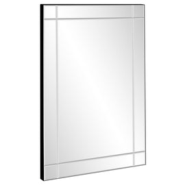 36x24in Modern Decorative Rectangular Frameless Wall Mirror