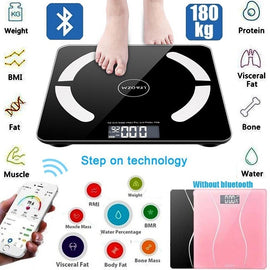 LEADZM 180Kg Bluetooth Smart Digital Weighing Scale Body Fat Scale OKOK App