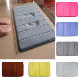 9 Colors 40*60CM Bath Mat Bathroom Carpet Rug Coral Fleece Memory Foam Bathroom Mat Kitchen Door Floor Tapis De Bain