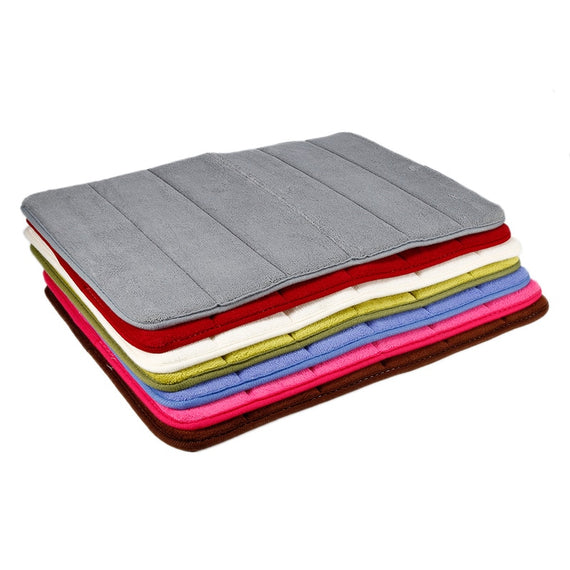 40*60cm Bath Mat Bathroom Carpet Water Absorption Rug Shaggy Memory Foam Bathroom Mat kitchen Floor tapis Accessories