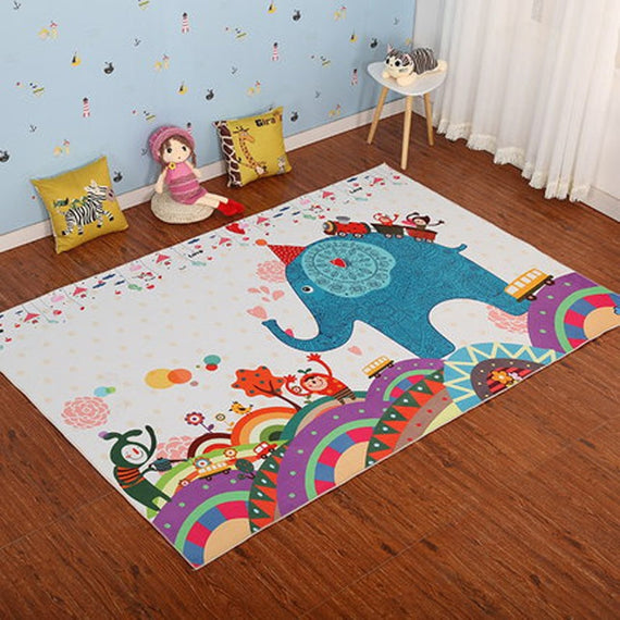 Cartoon Pattern Bathroom Carpet Baby Play Mat Infant Rug 1pcs Anti-slip Machine Wash Child Crawling Pad Bath Mat Sofa Carpet