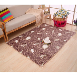 Feather Pattern Suede Bathroom Carpet Floor Rug 1pcs Home Decoration Bath Mat Sofa Carpet Anti-slip Quality Bath Pads Bed Rugs