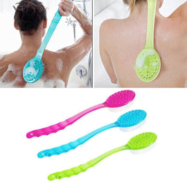 Bath Shower Brush with Long Handle Scrubber Brush Soft Bristle Skin Body Massage Back Rubbing Bathroom Accesories