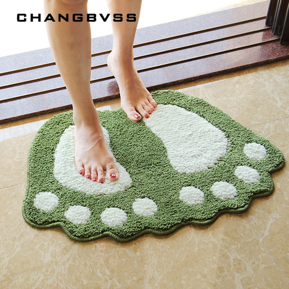 Foot Print Bath Mats,Non-slip Bathroom Carpet,Mat Toilet Tapete Para Banheiro,Bathroom Rug Bath Pad Carpets,Microfiber Mini Mats