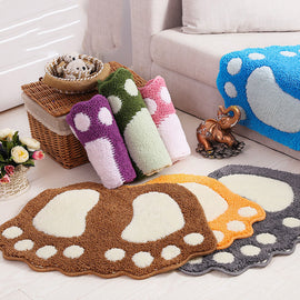 Foot Print Bath Mats,Non-slip Bathroom Carpet,Mat Toilet Tapete Para Banheiro,Bathroom Rug Bath Pad Carpets,Microfiber Mini Mats