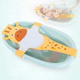 Cartoon Baby Bath Net Bed Newborn Bathtub Adjustable Length Wide Range of Applications Seat Support Cushion Mat Bath Mat