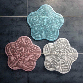 Bathroom Accessories Silicone Bath Massage Cushion Brush Anti-slip Bath Mat for Lazy Wash Feet Clean Dead Skin Bathroom