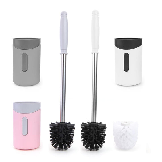 Toilet Brush Head Floor-standing Wall-mounted Base Cleaning Brush For Toilet WC Bathroom Accessories Set Household