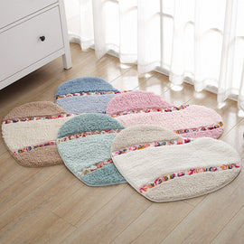 New Design Heart Shape Bathroom Carpet For Bedroom Toilt Quality Bathroom Mat Rug Soft Water Absorption Bath Mat Carpet Bath Rug