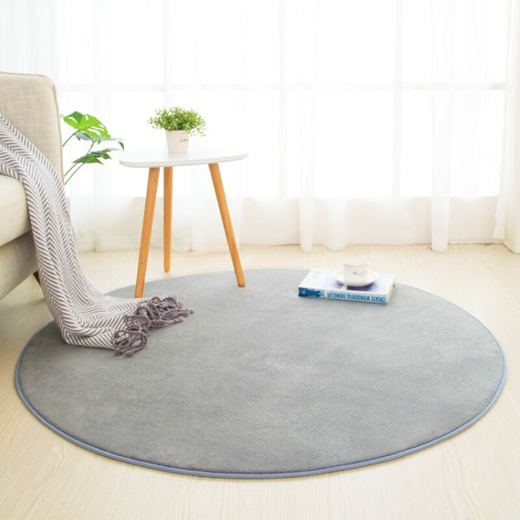 Bathroom Carpet Large Size Round Solid Coral Fleece Bath Mat Rug 1pcs Anti-slip Toilet Wc Mat Soft Bedroom Carpet Tappeto Bagno