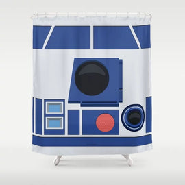 Star War R2-D2 Shower Curtain with Hooks Doormat Bath Floor Mat Bathroom Home Decor