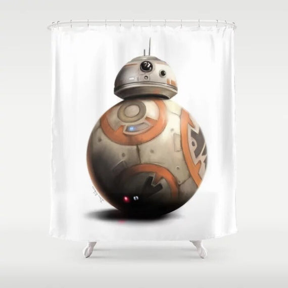 Star War BB-8 by dana alfonso Shower Curtain with Hooks Doormat Bath Floor Mat Bathroom Home Decor