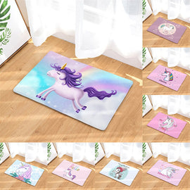 Cartoon Unicorn Floor Mat In The Hallway Doormat Entrance Door Bath Mat Kitchen Carpet Rug Kids Girls Bedroom Decoration Carpets