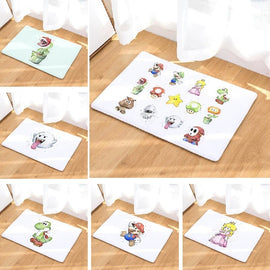 Floor Mat Cartoon Super Mario Printed Carpet Toilet Rug Bath Mat Absorbent Bathroom Mats Home Decor Kitchen Floor Mat