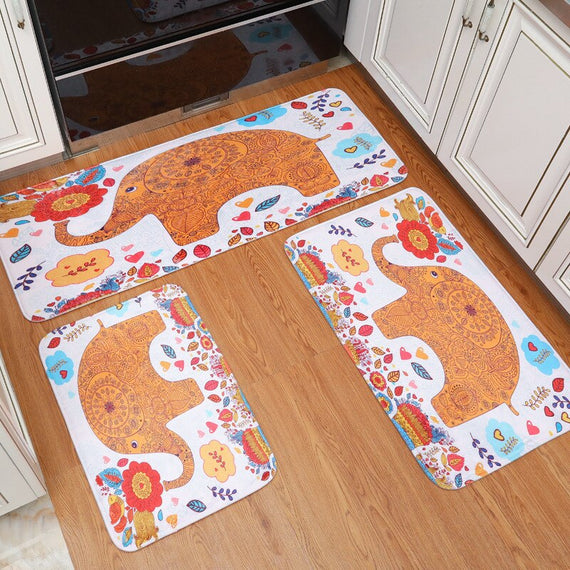 Cartoon Printed Suede Bathroom Floor Mat Creative Home Bedroom Bathroom Shower Carpet Moisture Mat Door Mat Bathroom Bath Mat