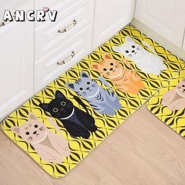 Cute Cat Anti Non Slip Cat Mat For Bathroom Bath Mats And Rugs Floor Toilet Soft Indoor Kitchen Carpets Outdoor Welcome Carpet