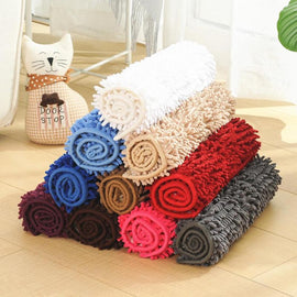 Pure Soft Chenille Floor Mat Anti-Slip Bath Door Entrance Absorbing Carpet